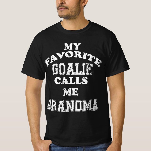 Camiseta Meu Goalie Favorito Me Chama De Hockey De Futebol  (Frente)
