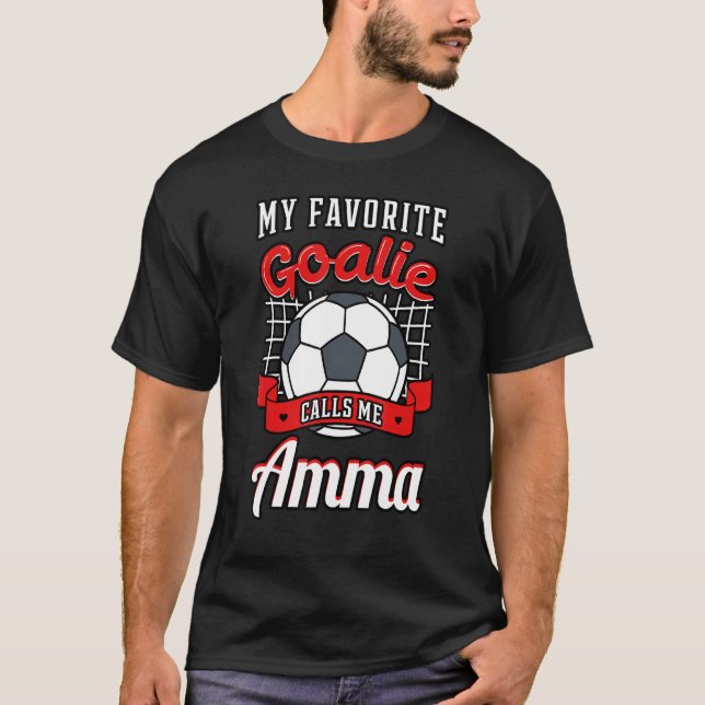 Camiseta Meu Goalie Favorito Me Chama De Jogador De Futebol (Frente)