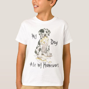 Camiseta Meu Grande Dane Comeu Meu Trabalho De Casa