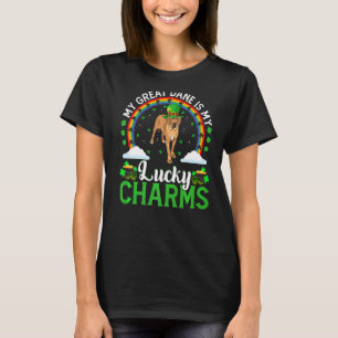 Camiseta Meu Grande Dane É Meu Dia de São Patrício De Charm