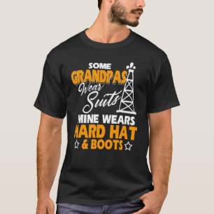 Camiseta Meu Granpa Veste o Duro Hat Boot Oil Rig Wor