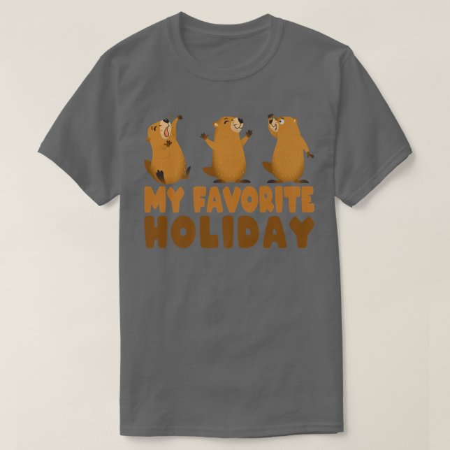 Camiseta Meu Ground Holiday Hog Woodchuck Groundhog Favorit (Frente do Design)