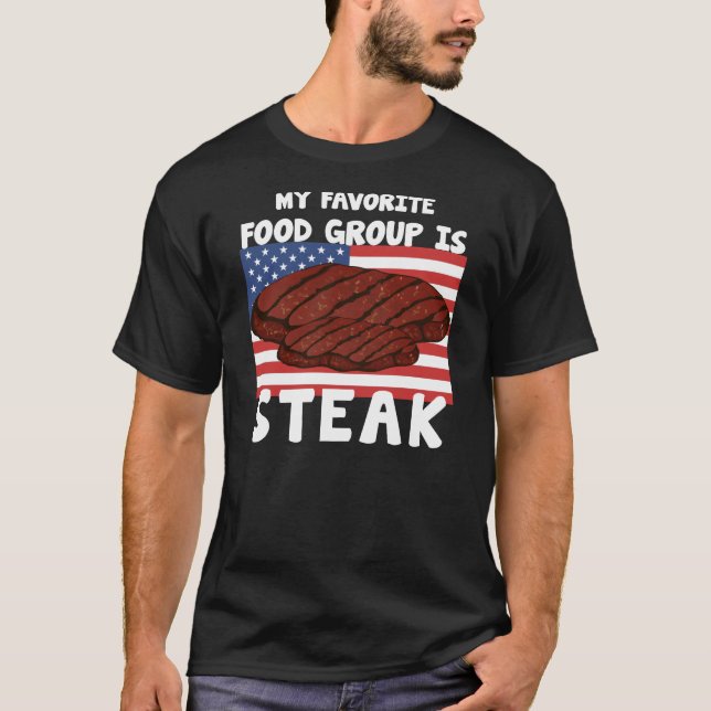 Camiseta Meu Grupo De Comidas Favorito É Bandeira Americana (Frente)