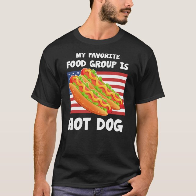 Camiseta Meu Grupo Favorito De Comidas É Bandeira Americana (Frente)