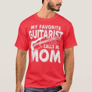 Camiseta Meu Guitarrista Favorito Me Chama De Mãe Engraçada