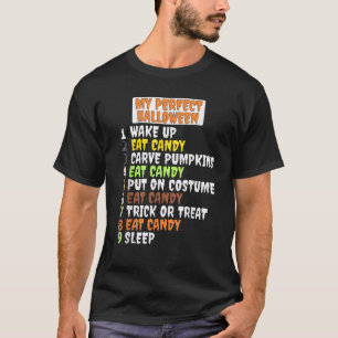 Camiseta Meu Halloween Perfeito Esqueleto Zumbi Divertido B