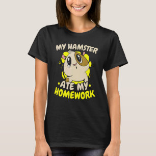 Camiseta Meu Hamster Comeu Meu Rodinho De Casa Pet Eu Amo M