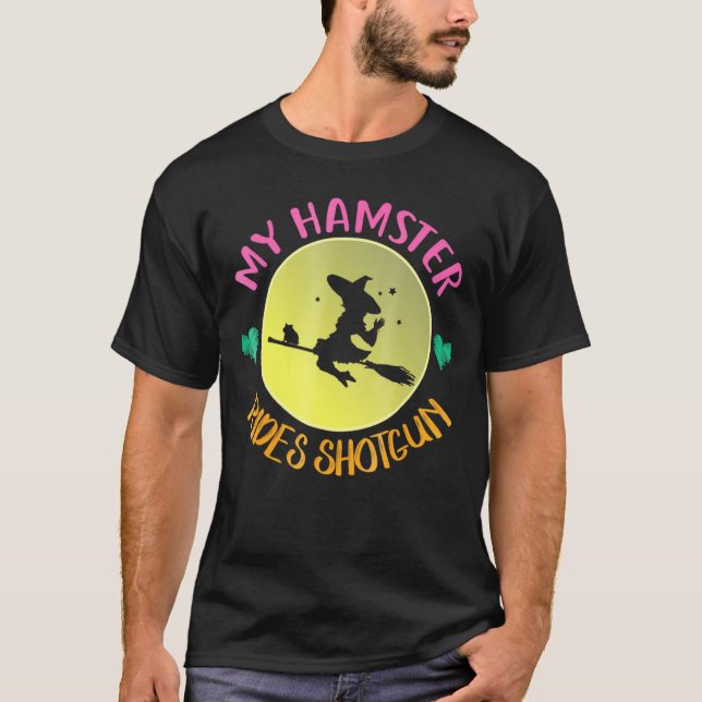 Camiseta Meu Hamster Dirige O Fato De Halloween (Frente)