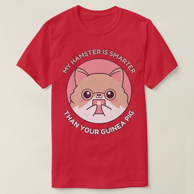 Camiseta Meu Hamster Inteligente é mais inteligente que sua (Frente do Design)