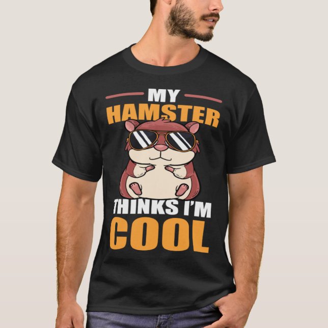 Camiseta Meu Hamster pensa que sou um anão Legal sírio-euro (Frente)