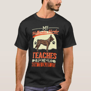 Camiseta Meu Herder Hollandse Me Ensina A Aproveitar A Vida