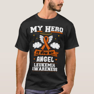 Camiseta Meu Herói Agora É Meu Angel Leukemia Verde Fita