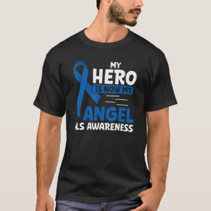 Camiseta Meu Herói Agora É Meu Anjo ALS Mês de Consciência