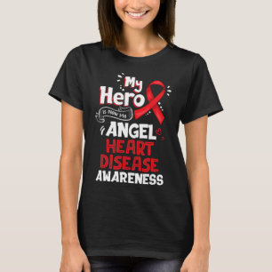 Camiseta Meu Herói É Agora Meu Anjo Doença Cardíaca Sensibi