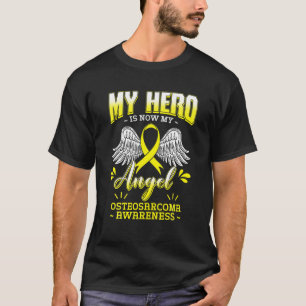 Camiseta Meu Herói É Agora Meu Anjo Osteosarcoma Sensibiliz