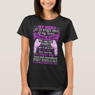 Camiseta Meu Herói é Heart Angel pensou que Heimerheimer se