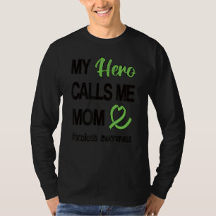 Camiseta Meu Herói Me Chama Mamãe Scoliose Guerreira Mãe