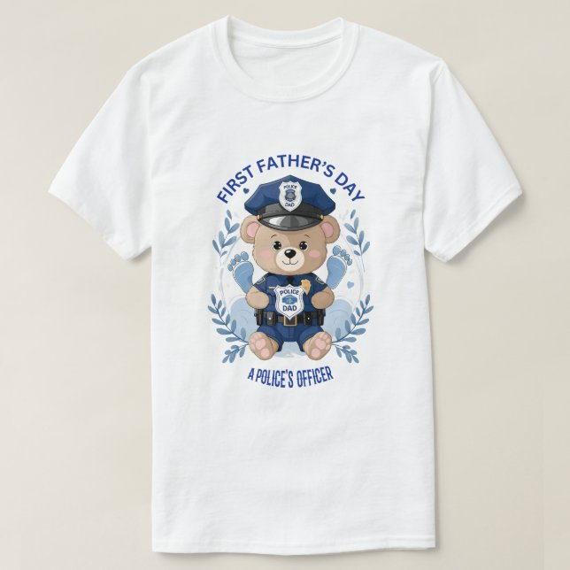Camiseta 👮 ‍ ♂️ "Meu Herói, Meu Pai" - Primeiro Dia do Pai (Frente do Design)
