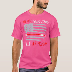 Camiseta Meu Herói Veste escrupulas Eu Chamo A Mamãe Americ