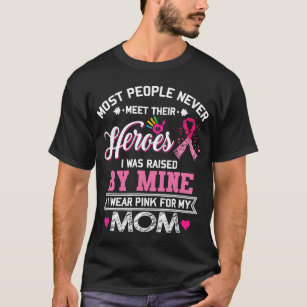 Camiseta Meu Herói... Visto Rosa Para Minha Mãe Cancer De M