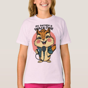 Camiseta Meu Hino É o Punk Esquilo Engraçado da Hora do Lan