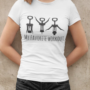 Camiseta Meu Humor de Cortiça de Vinho de Estilo de Trabalh