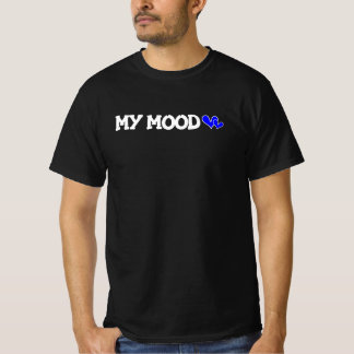 Camiseta Meu Humor – Expressão Blue Hearts Fofo