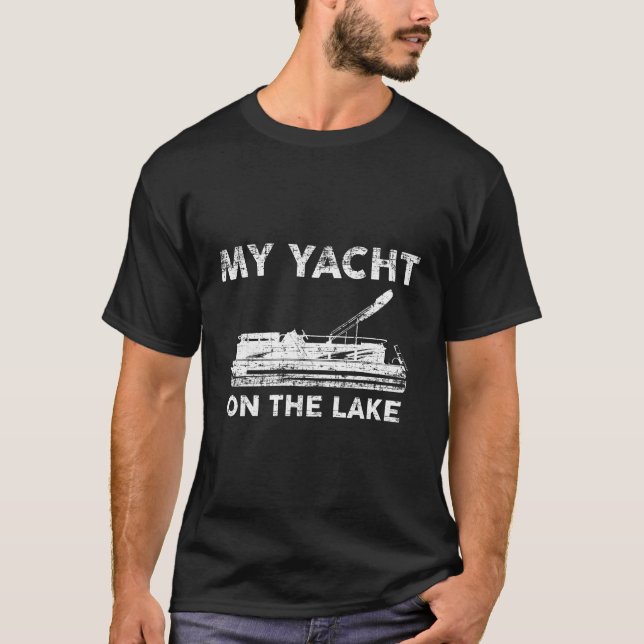 Camiseta Meu Iate No Lago Hoodie Cute Pontoon Boat Hood (Frente)