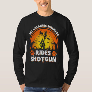Camiseta Meu Icelandic Sheepdog Passeia com Bruxa de Esping
