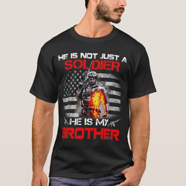 Camiseta Meu Irmão É Um Soldado, Irmã Do Exército Orgulhoso (Frente)