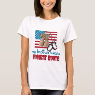 Camiseta Meu irmão veste botas de combate