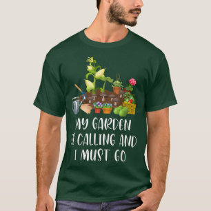 Camiseta Meu Jardim Chama De Vege De Jardinagem Engraçado