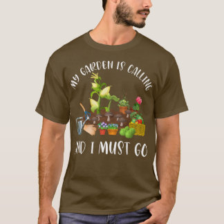 Camiseta Meu Jardim Chama De Vege De Jardinagem Engraçado