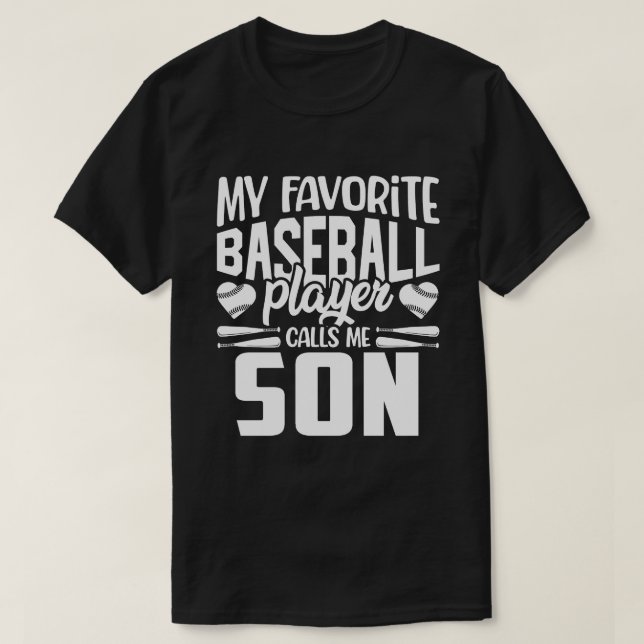 Camiseta Meu Jogador De Baseball Favorito Me Chama De Beise (Frente do Design)