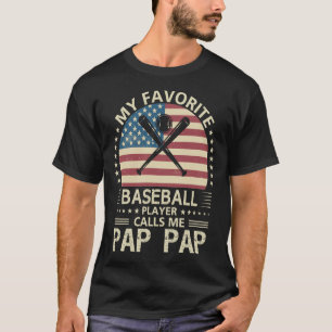 Camiseta Meu Jogador de Baseball Favorito Me Chama PAP EUA
