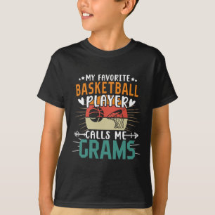 Camiseta Meu Jogador de Basquete Favorito Avós de Sketll Av