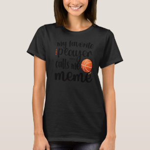 Camiseta Meu Jogador De Basquete Favorito Me Chama Avô De M