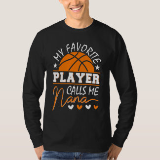 Camiseta Meu Jogador De Basquete Favorito Me Chama De Nana