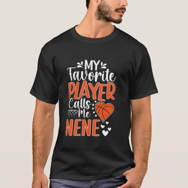 Camiseta Meu Jogador De Basquete Favorito Me Chama De Nene  (Frente)