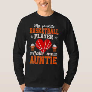 Camiseta Meu Jogador De Basquete Favorito Me Chama De Tia M