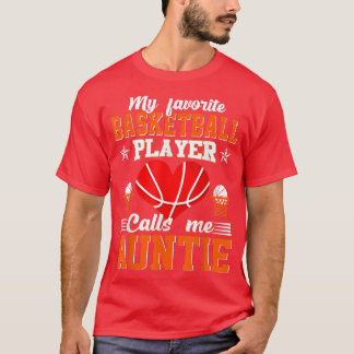Camiseta Meu Jogador De Basquete Favorito Me Chama De Tia M