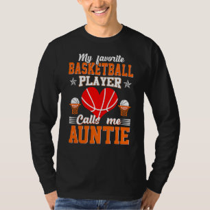 Camiseta Meu Jogador De Basquete Favorito Me Chama De Tia M