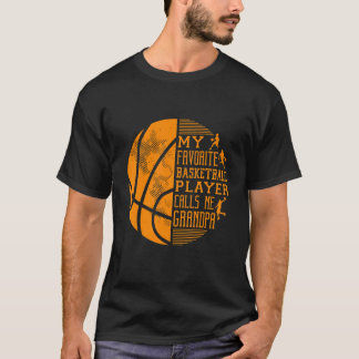 Camiseta Meu Jogador de Basquete Favorito Me Chama de Vovô