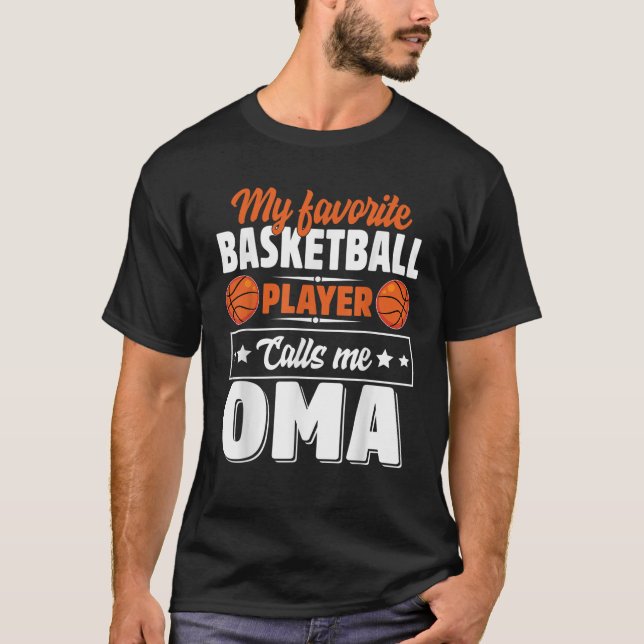 Camiseta Meu Jogador De Basquete Favorito Me Chama Mãe (Frente)