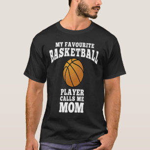 Camiseta Meu jogador de basquetebol favorito me chama de mã