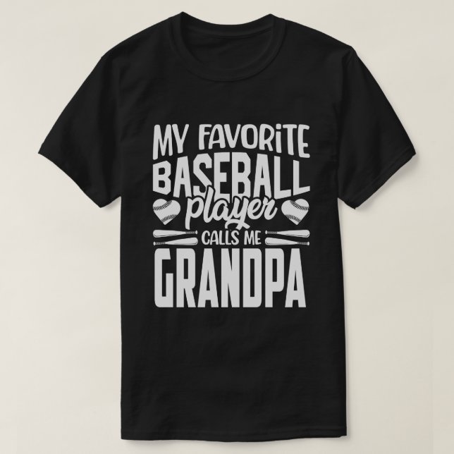 Camiseta Meu Jogador De Beisebol Favorito Me Chama DE GRAND (Frente do Design)