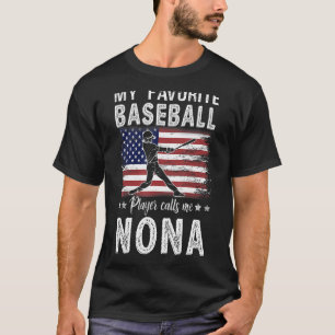 Camiseta Meu Jogador De Beisebol Favorito Me Chama De Nona
