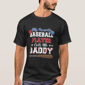 Camiseta Meu Jogador De Beisebol Favorito Me Chama De Pai P