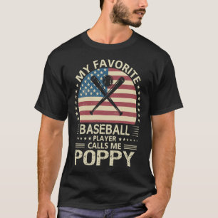 Camiseta Meu jogador de beisebol favorito me chama de sinal