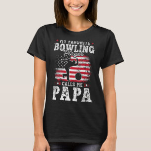 Camiseta Meu Jogador De Boliches Favorito Me Chama Papai Pa